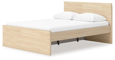 Ashley Onita Natural Queen Panel Platform Bed with 1 Side Storage