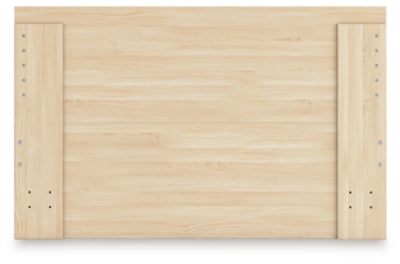 Ashley Onita Natural Queen Panel Platform Bed with 1 Side Storage