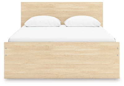 Ashley Onita Natural Queen Panel Platform Bed with 1 Side Storage