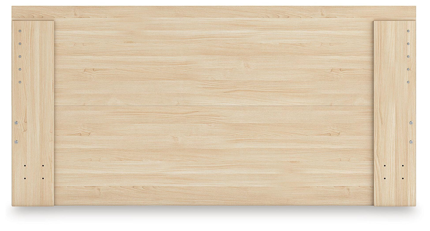 Ashley Onita Natural Queen Panel Platform Bed with 2 Side Storage