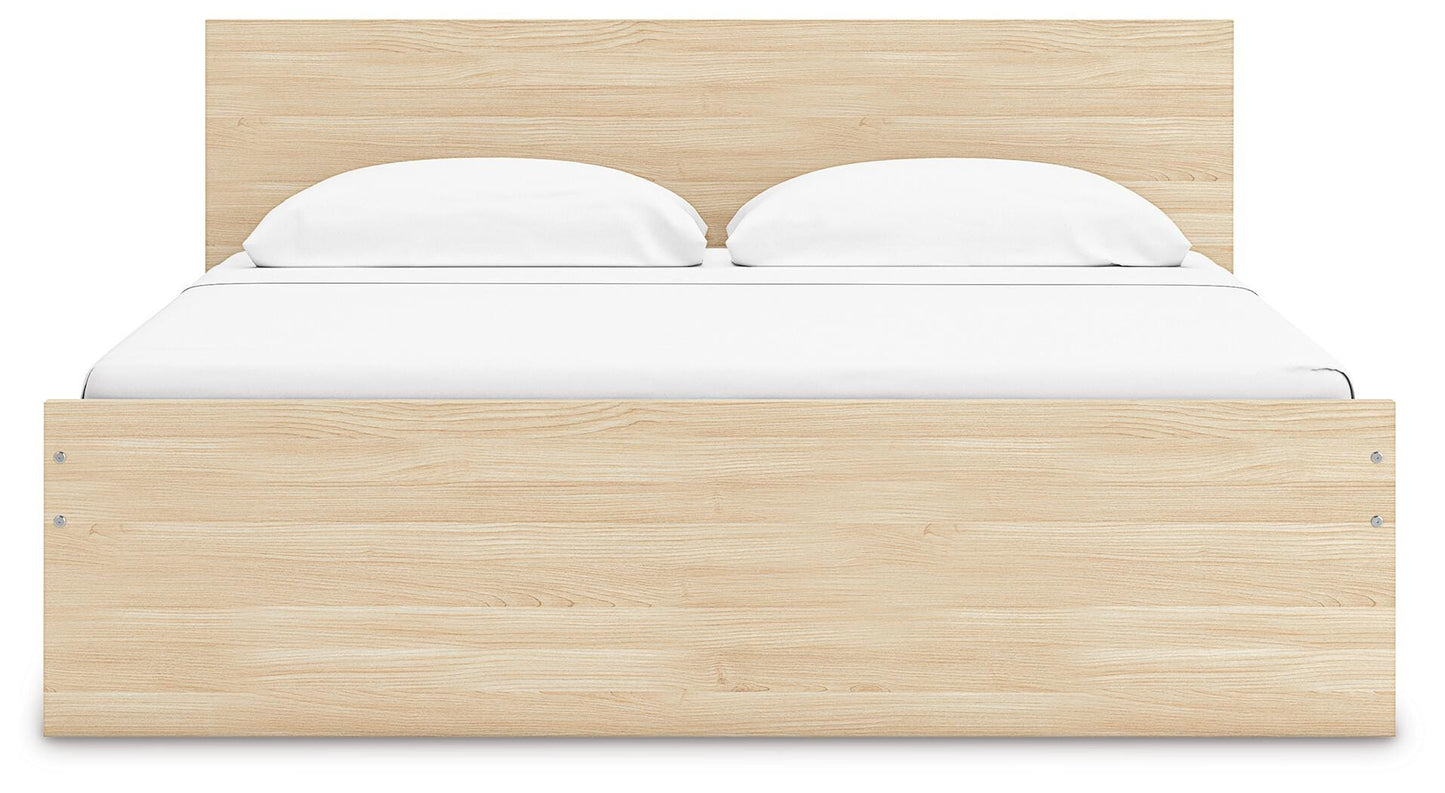 Ashley Onita Natural Queen Panel Platform Bed with 2 Side Storage