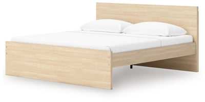 Ashley Onita Natural King Panel Platform Bed with Storage