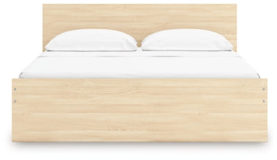 Ashley Onita Natural King Panel Platform Bed with 2 Side Storage