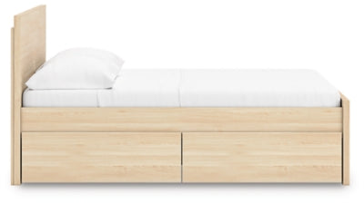 Ashley Onita Natural Full Panel Platform Bed with 1 Side Storage