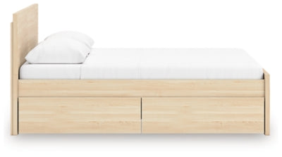 Ashley Onita Natural Full Panel Platform Bed with 2 Side Storage