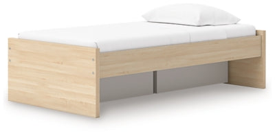 Ashley Onita Natural Twin Platform Bed with 1 Side Storage