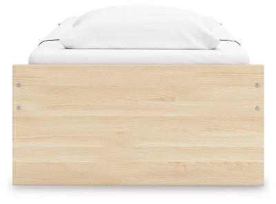 Ashley Onita Natural Twin Platform Bed with 1 Side Storage