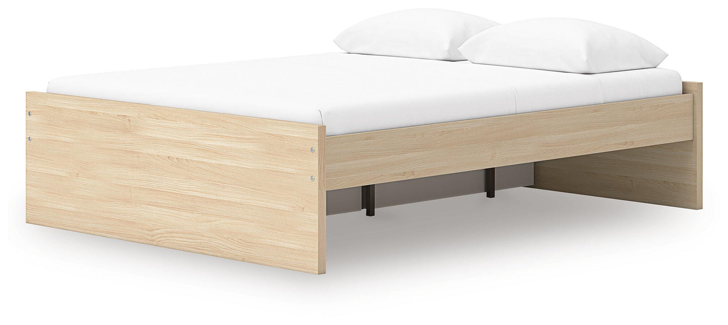 Ashley Onita Natural Queen Platform Bed with 1 Side Storage