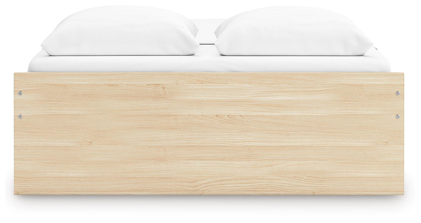 Ashley Onita Natural Queen Platform Bed with 1 Side Storage