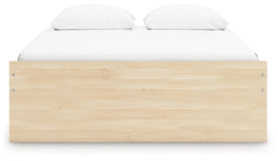 Ashley Onita Natural Queen Platform Bed with 1 Side Storage