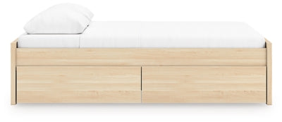 Ashley Onita Natural Queen Platform Bed with 1 Side Storage