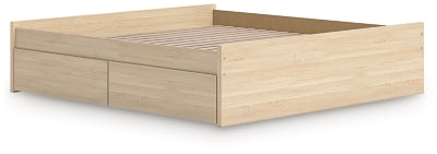 Ashley Onita Natural King Platform Bed with 1 Side Storage