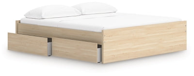 Ashley Onita Natural King Platform Bed with 1 Side Storage