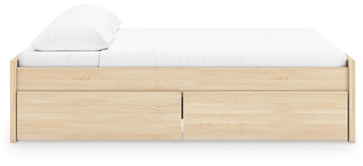 Ashley Onita Natural King Platform Bed with 1 Side Storage