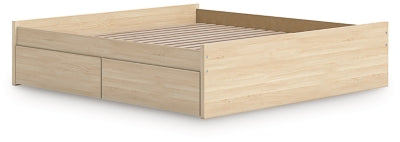 Ashley Onita Natural King Platform Bed with 2 Side Storage