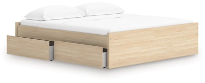 Ashley Onita Natural King Platform Bed with 2 Side Storage