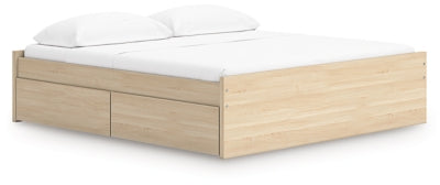Ashley Onita Natural King Platform Bed with 2 Side Storage