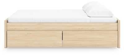 Ashley Onita Natural King Platform Bed with 2 Side Storage