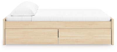 Ashley Onita Natural King Platform Bed with 2 Side Storage