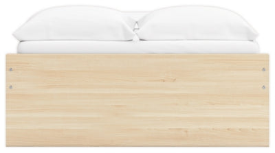 Ashley Onita Natural Full Platform Bed with 1 Side Storage