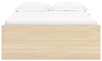 Ashley Onita Natural Full Platform Bed with 1 Side Storage