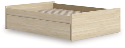 Ashley Onita Natural Full Platform Bed with 2 Side Storage