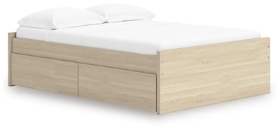 Ashley Onita Natural Full Platform Bed with 2 Side Storage