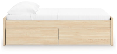 Ashley Onita Natural Full Platform Bed with 2 Side Storage