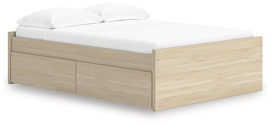Ashley Onita Natural Full Platform Bed with 2 Side Storage