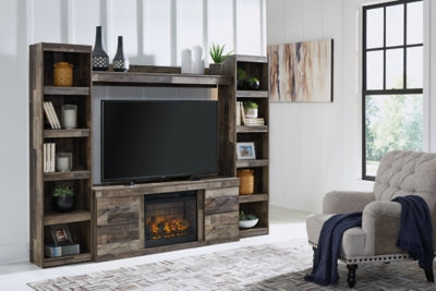 Ashley Derekson Multi Gray 4-Piece Entertainment Center with Electric Fireplace