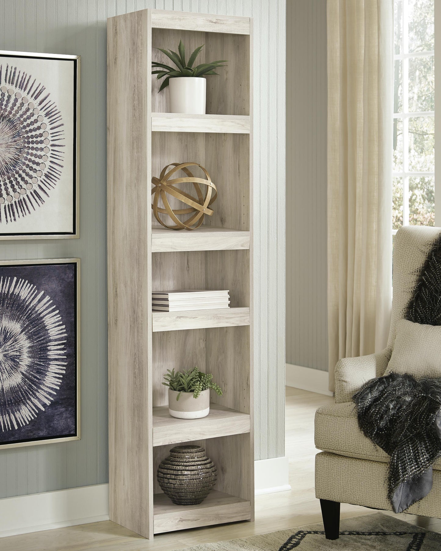 Ashley Bellaby Whitewash 4-Piece Entertainment Center with 60" TV Stand