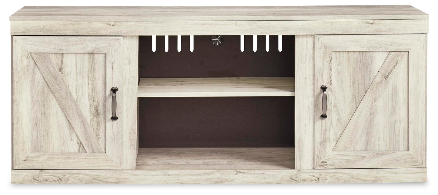 Ashley Bellaby Whitewash 4-Piece Entertainment Center with 60" TV Stand