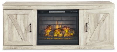 Ashley Bellaby Whitewash 4-Piece Entertainment Center with Electric Infrared Fireplace