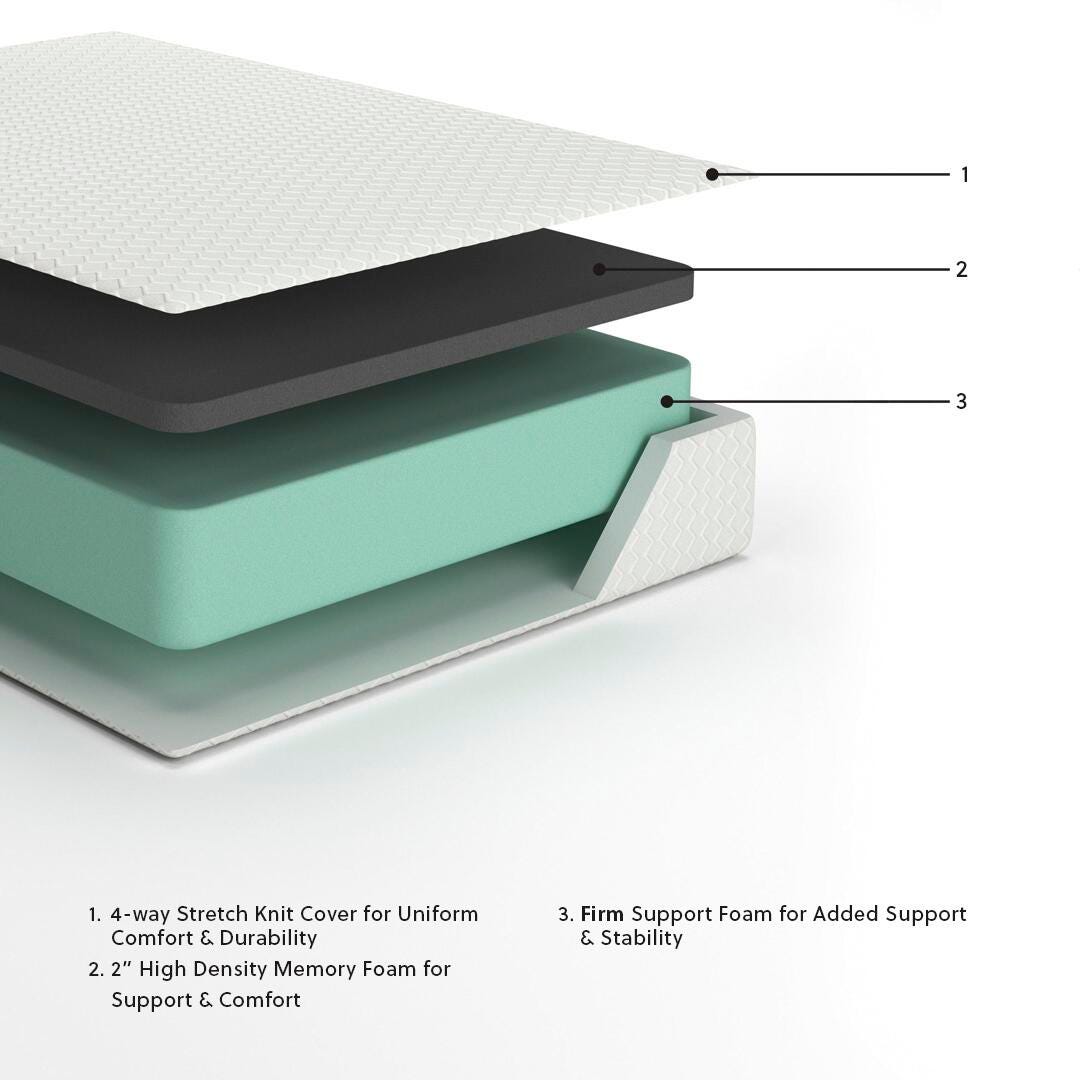 Ashley Chime 12 Inch Memory Foam White Full Mattress in a Box