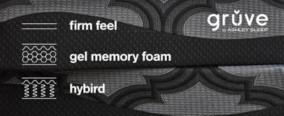 Ashley 12 Inch Ashley Hybrid Gray King Mattress