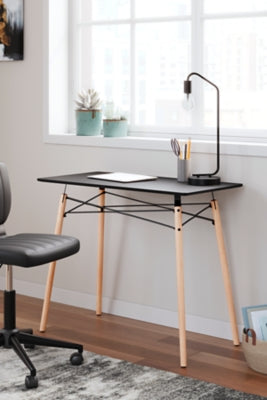 Ashley Jaspeni Black Natural Home Office Desk