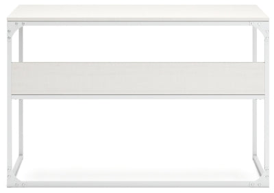 Ashley Deznee White Home Office Desk with Shelf