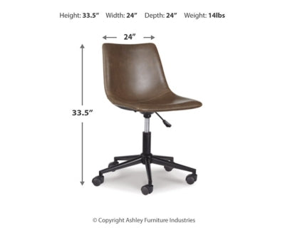 Ashley Office Chair Program Brown Home Office Desk Chair