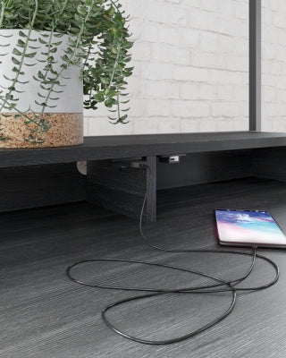 Ashley Yarlow Black 36" Home Office Desk with Shelf