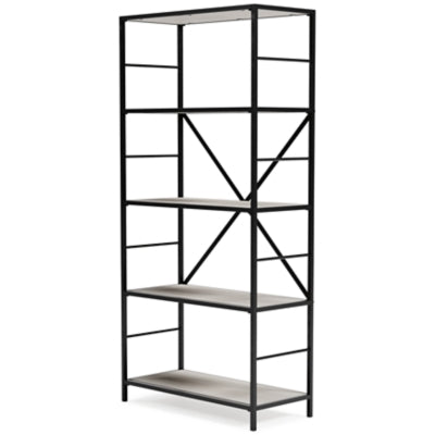 Ashley Bayflynn White Black 63" H Bookcase