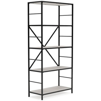 Ashley Bayflynn White Black 63" H Bookcase