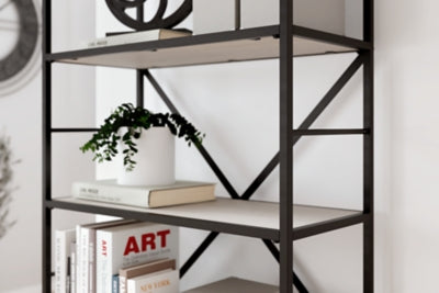 Ashley Bayflynn White Black 63" H Bookcase