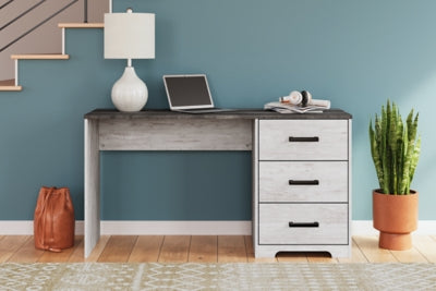 Ashley Shawburn White Dark Charcoal Gray 54" Home Office Desk