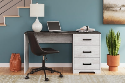 Ashley Shawburn White Dark Charcoal Gray 54" Home Office Desk