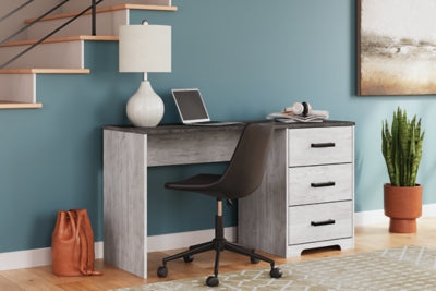 Ashley Shawburn White Dark Charcoal Gray 54" Home Office Desk