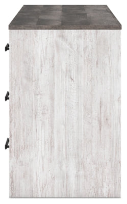 Ashley Shawburn White Dark Charcoal Gray 54" Home Office Desk