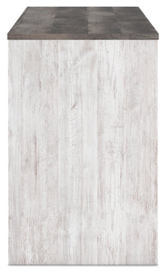 Ashley Shawburn White Dark Charcoal Gray 54" Home Office Desk