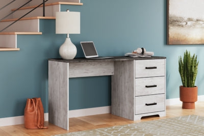 Ashley Shawburn White Dark Charcoal Gray 54" Home Office Desk