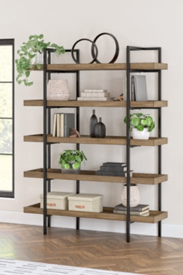 Ashley Montia Light Brown 76" Bookcase