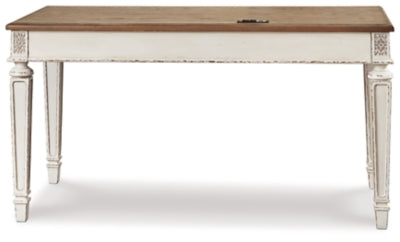 Ashley Realyn White Brown 60" Home Office Desk